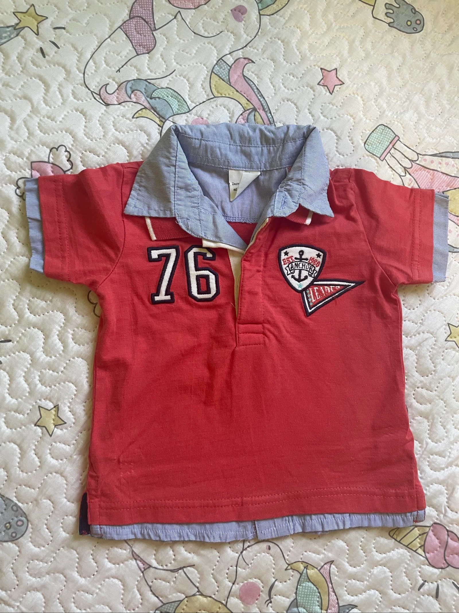 Polo rojo Zara 9-12 meses 